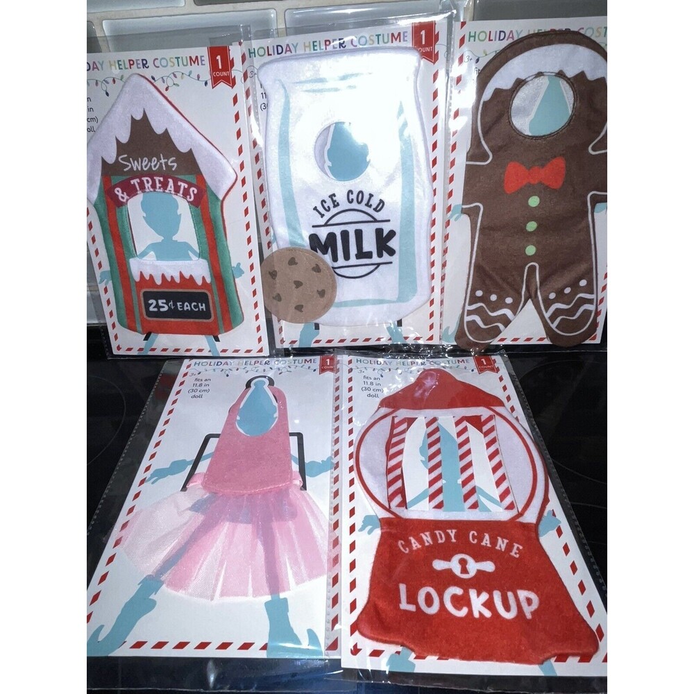 Elf Holiday Helper Outfit Costumes Set (5) Target Bullseye 2023 Gingerbread Milk